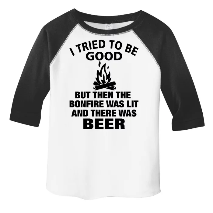 Camping Bonfire And Beer Toddler Fine Jersey T-Shirt