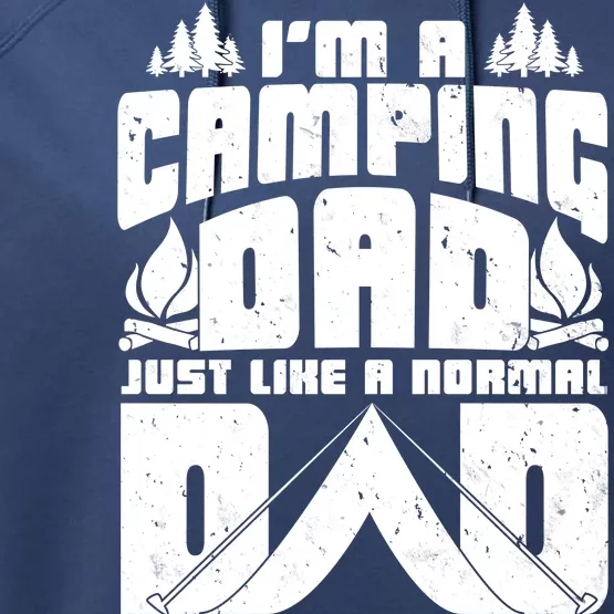 Camping Dad Performance Fleece Hoodie