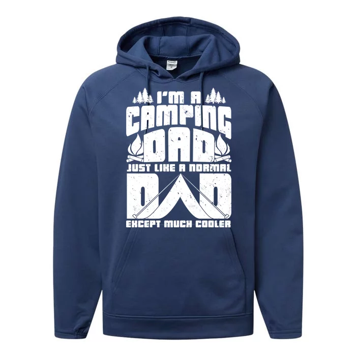 Camping Dad Performance Fleece Hoodie