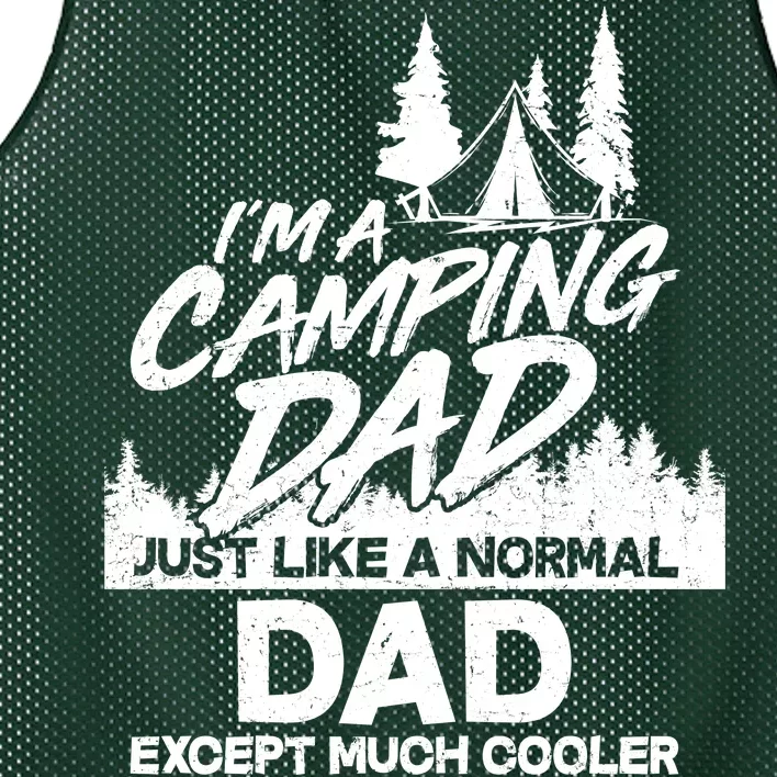 Camping Dad Just Like A Normal Dad But Much Cooler Mesh Reversible Basketball Jersey Tank