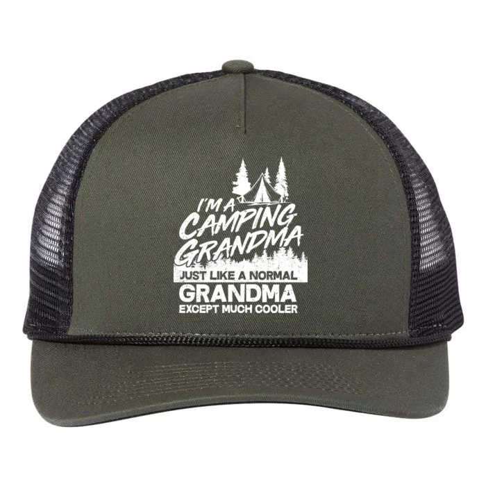 Camping Grandma Retro Rope Trucker Hat Cap