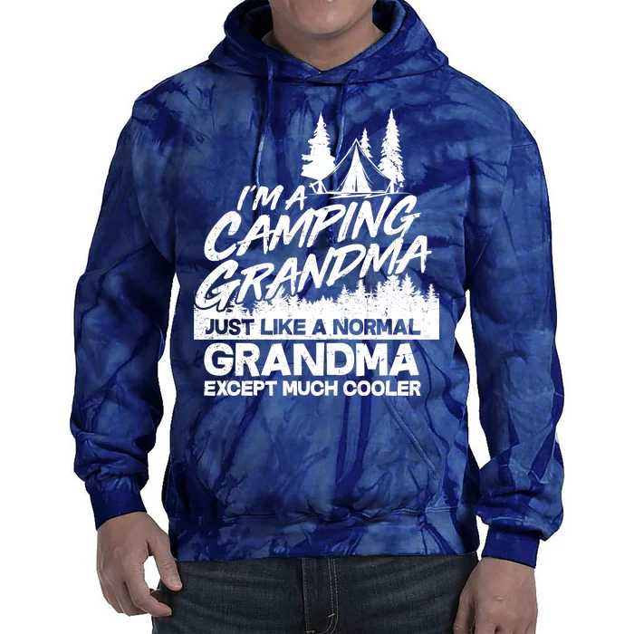 Camping Grandma Tie Dye Hoodie