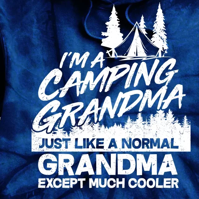 Camping Grandma Tie Dye Hoodie