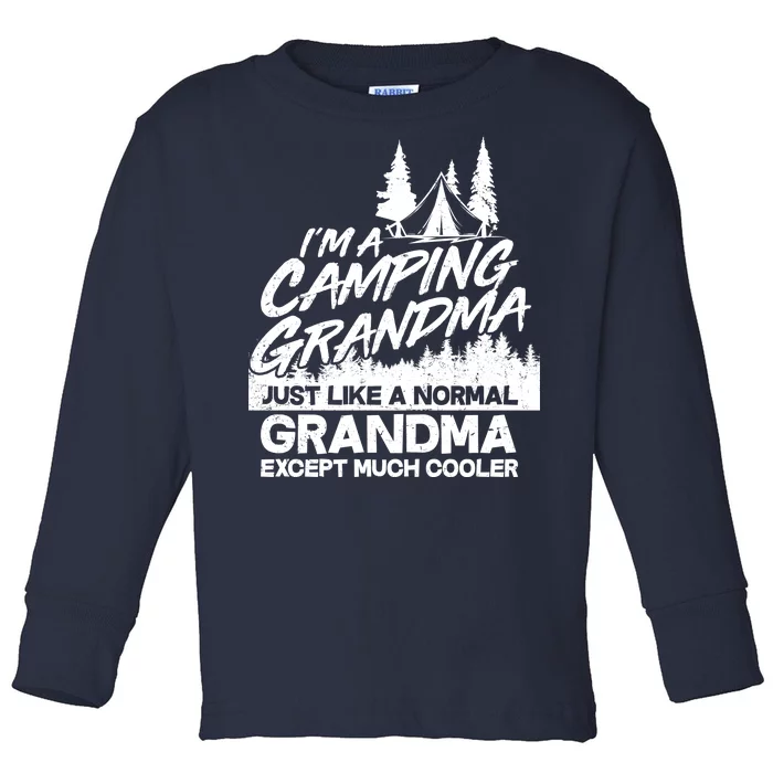 Camping Grandma Toddler Long Sleeve Shirt