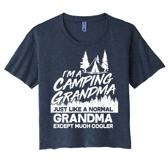 Camping Grandma Women's Crop Top Tee