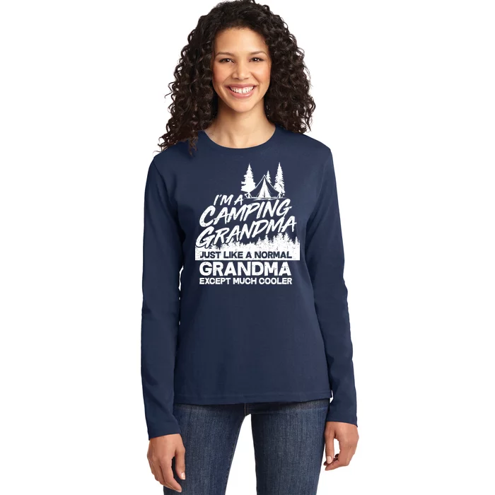 Camping Grandma Ladies Long Sleeve Shirt