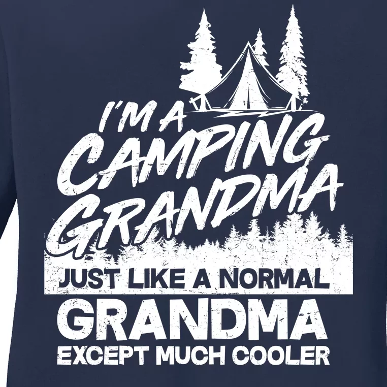 Camping Grandma Ladies Long Sleeve Shirt