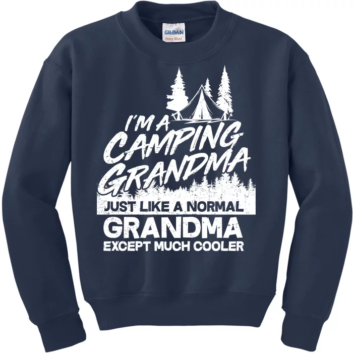 Camping Grandma Kids Sweatshirt