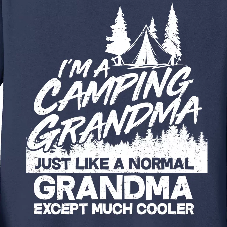 Camping Grandma Kids Long Sleeve Shirt