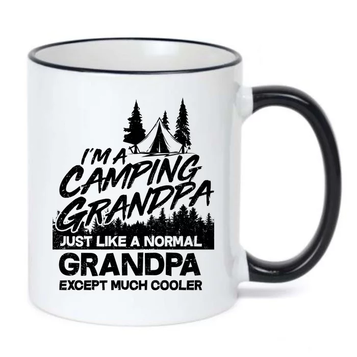 Camping Grandpa Black Color Changing Mug