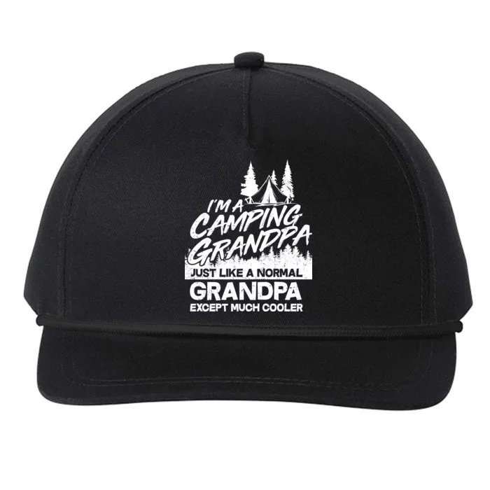 Camping Grandpa Snapback Five-Panel Rope Hat