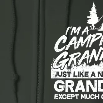 Camping Grandpa Full Zip Hoodie