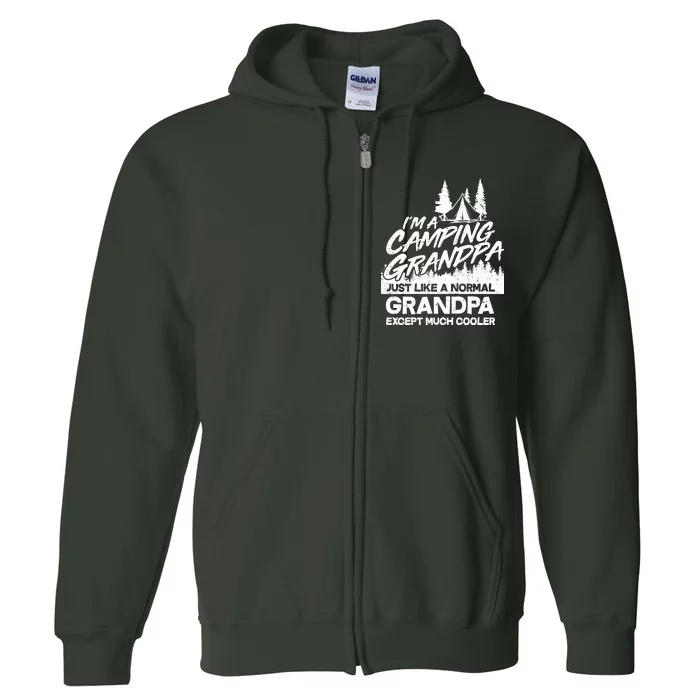 Camping Grandpa Full Zip Hoodie