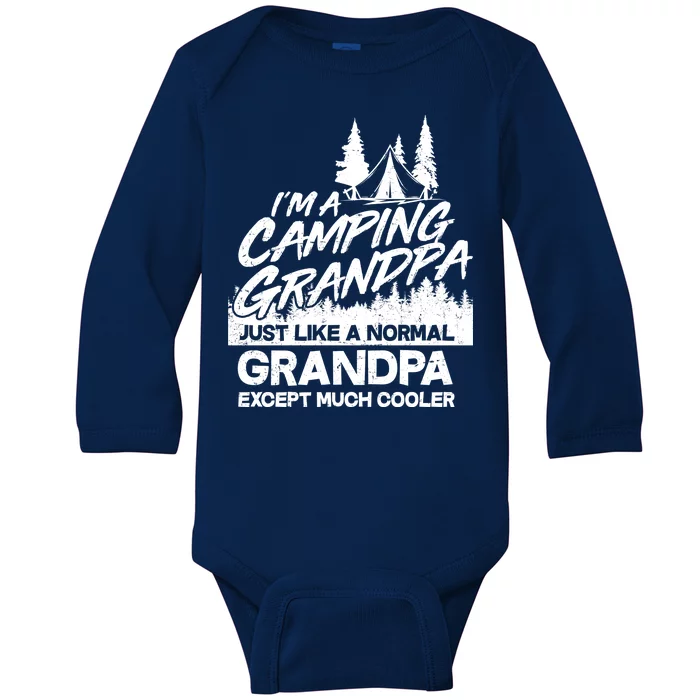 Camping Grandpa Baby Long Sleeve Bodysuit