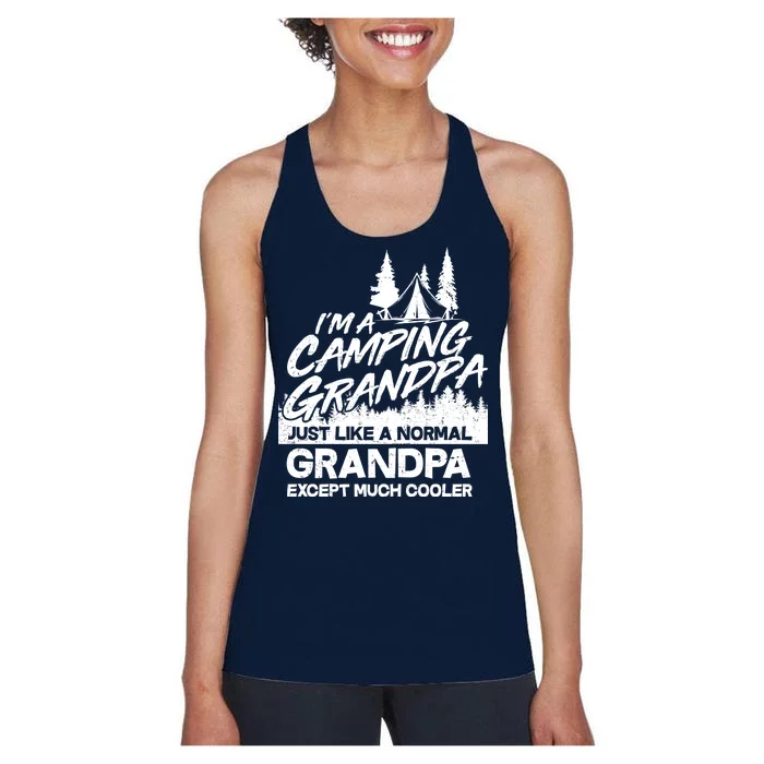 Camping Grandpa Women's Racerback Tank