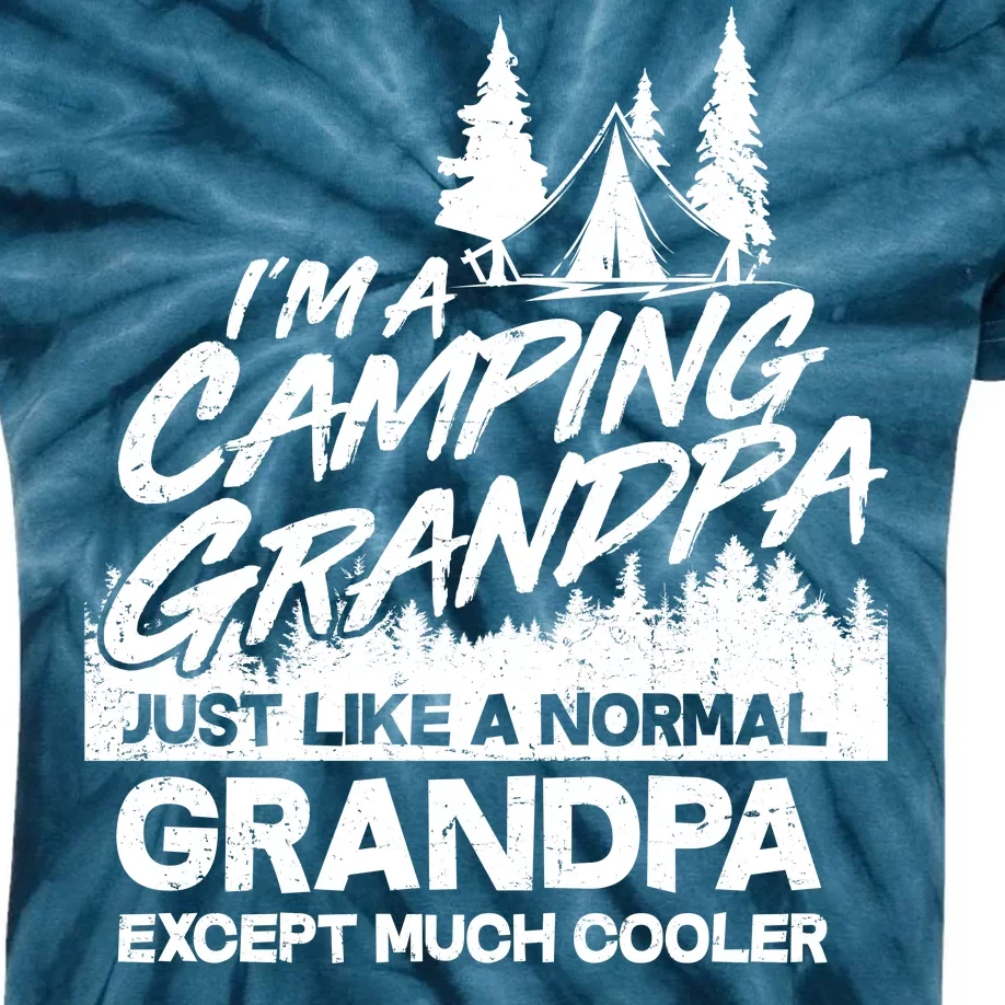 Camping Grandpa Kids Tie-Dye T-Shirt