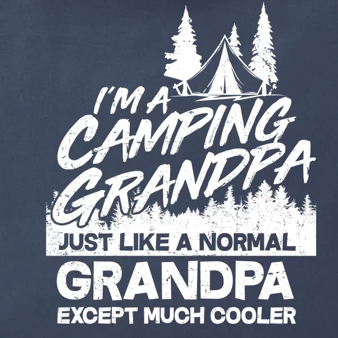 Camping Grandpa Zip Tote Bag