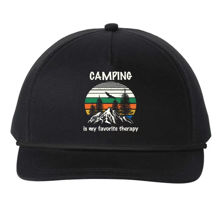 Camping Is My Therapy Snapback Five-Panel Rope Hat