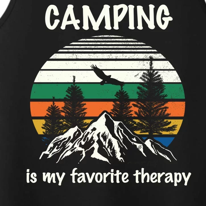 Camping Is My Therapy Performance Tank