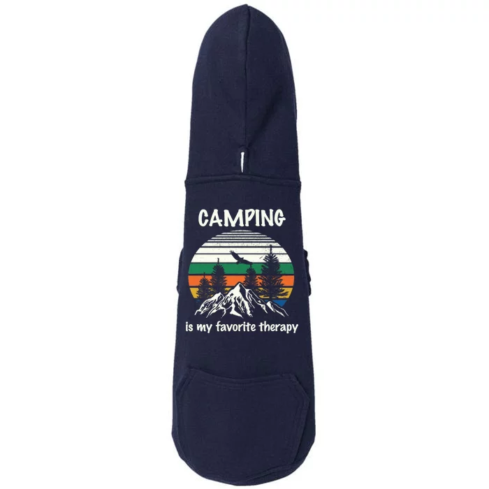 Camping Is My Therapy Doggie 3-End Fleece Hoodie