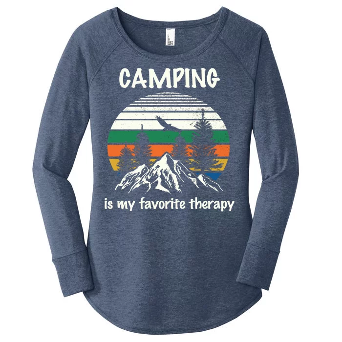 Camping Is My Therapy Women's Perfect Tri Tunic Long Sleeve Shirt