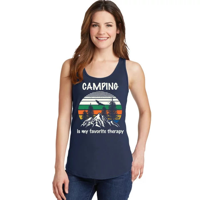 Camping Is My Therapy Ladies Essential Tank