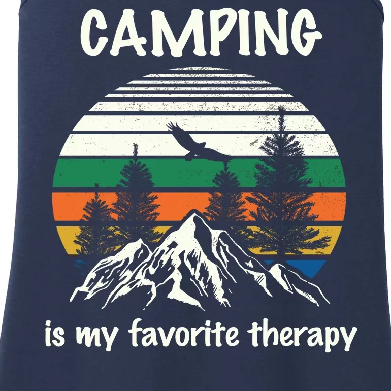 Camping Is My Therapy Ladies Essential Tank