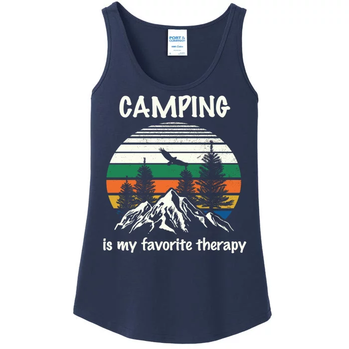 Camping Is My Therapy Ladies Essential Tank