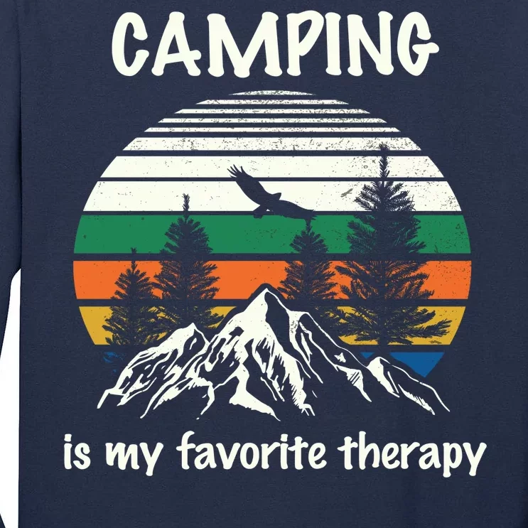 Camping Is My Therapy Tall Long Sleeve T-Shirt