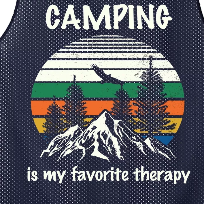 Camping Is My Therapy Mesh Reversible Basketball Jersey Tank