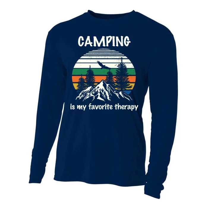 Camping Is My Therapy Cooling Performance Long Sleeve Crew