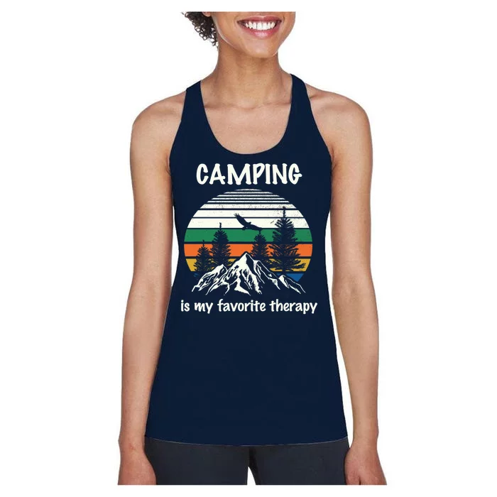 Camping Is My Therapy Women's Racerback Tank