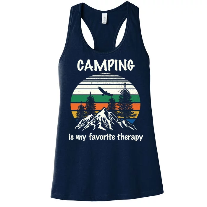 Camping Is My Therapy Women's Racerback Tank