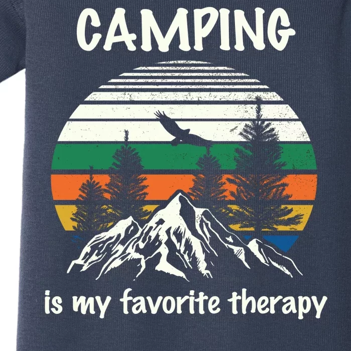 Camping Is My Therapy Baby Bodysuit