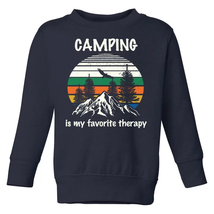 Camping Is My Therapy Toddler Sweatshirt