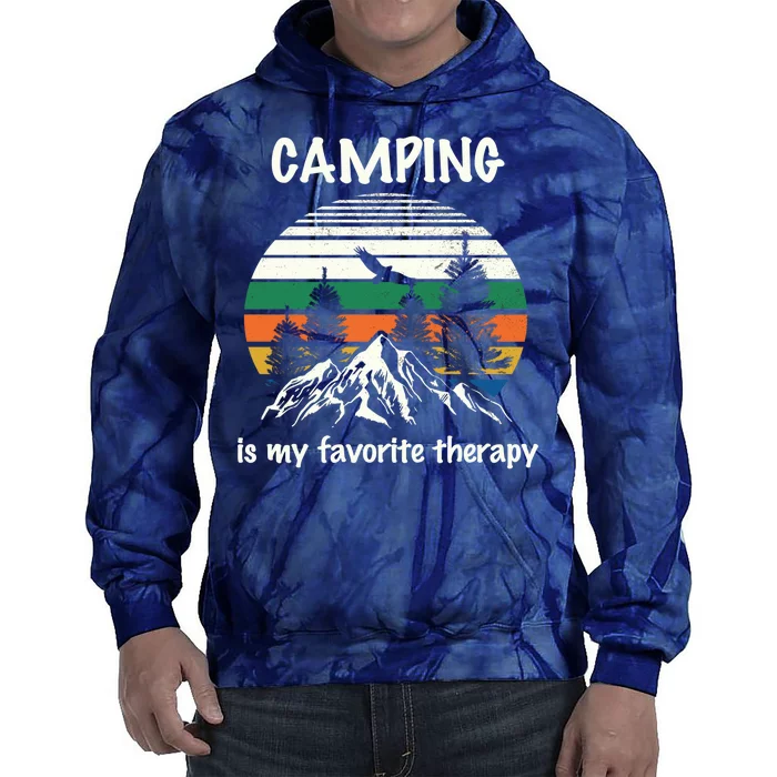 Camping Is My Therapy Tie Dye Hoodie