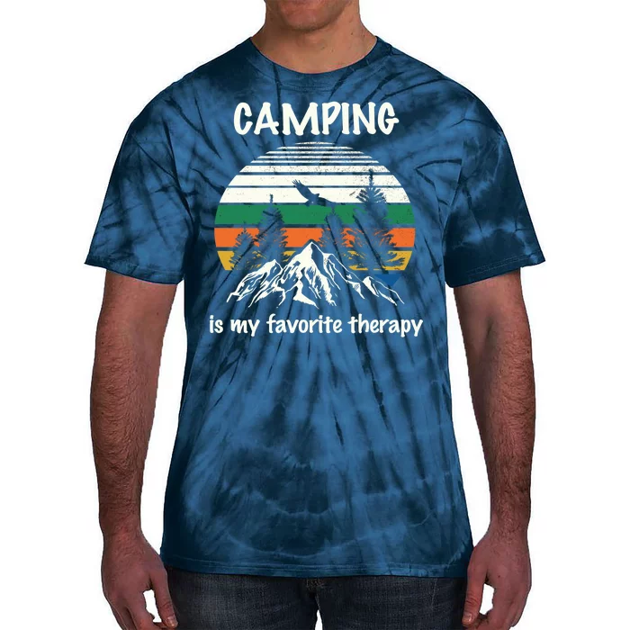 Camping Is My Therapy Tie-Dye T-Shirt