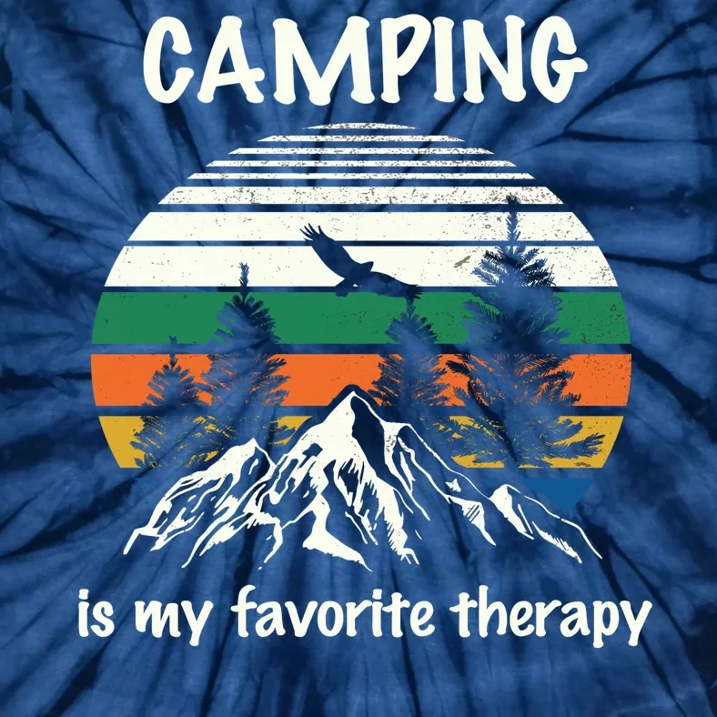 Camping Is My Therapy Tie-Dye T-Shirt