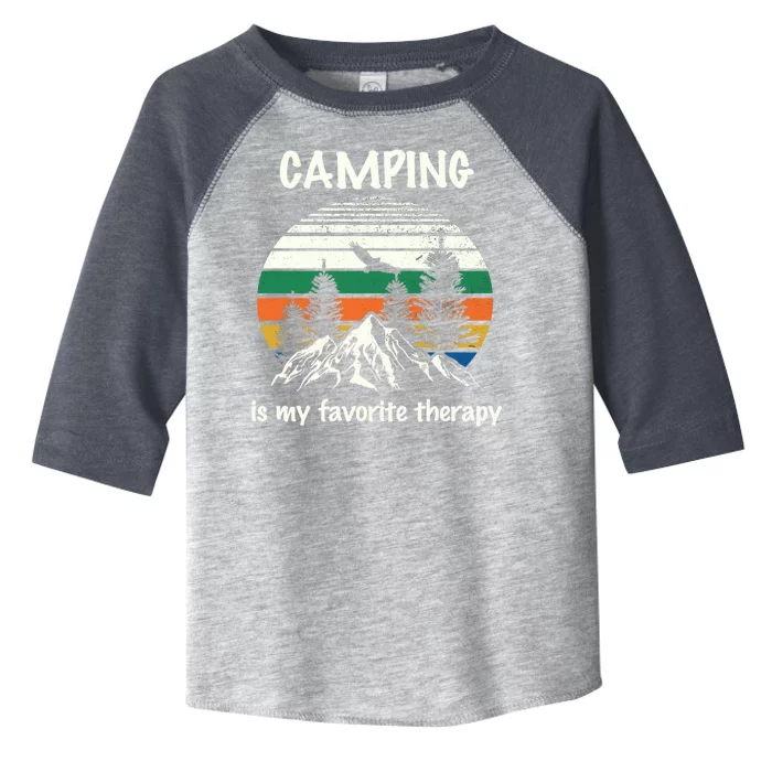 Camping Is My Therapy Toddler Fine Jersey T-Shirt