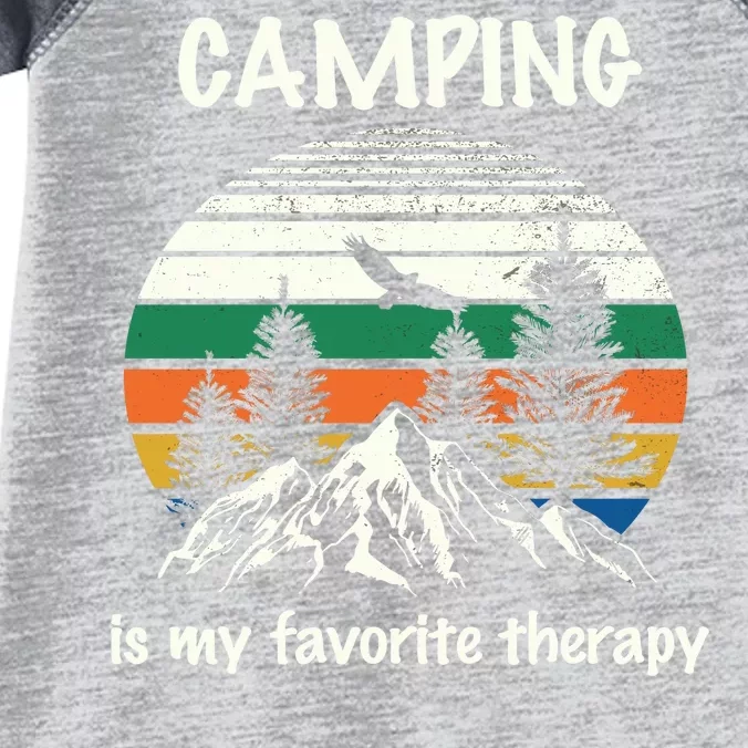 Camping Is My Therapy Infant Baby Jersey Bodysuit