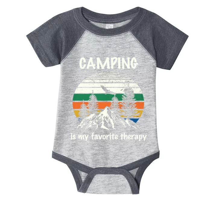 Camping Is My Therapy Infant Baby Jersey Bodysuit