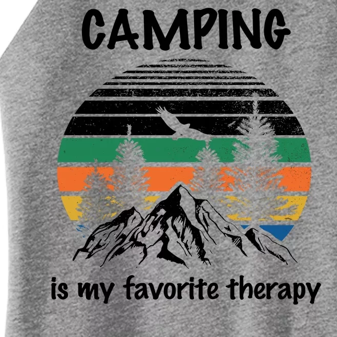 Camping Is My Therapy Women’s Perfect Tri Rocker Tank