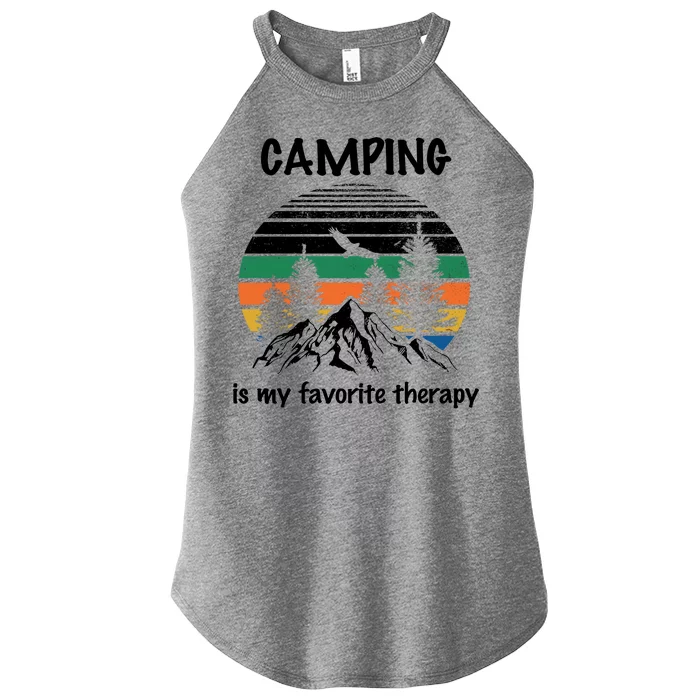 Camping Is My Therapy Women’s Perfect Tri Rocker Tank