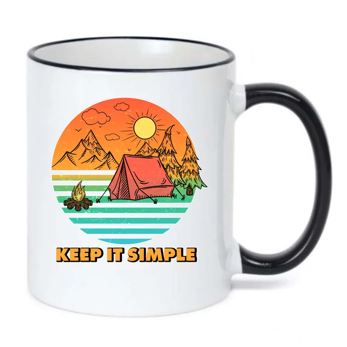 Camping Keep It Simple Black Color Changing Mug