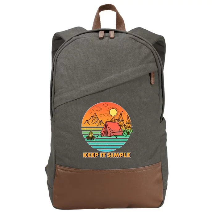 Camping Keep It Simple Cotton Canvas Backpack