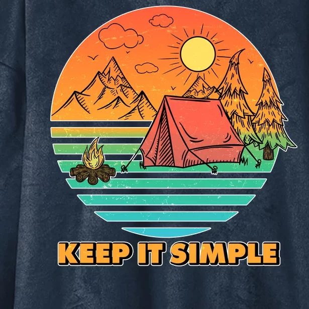 Camping Keep It Simple Hooded Wearable Blanket