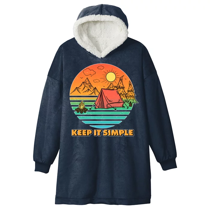 Camping Keep It Simple Hooded Wearable Blanket