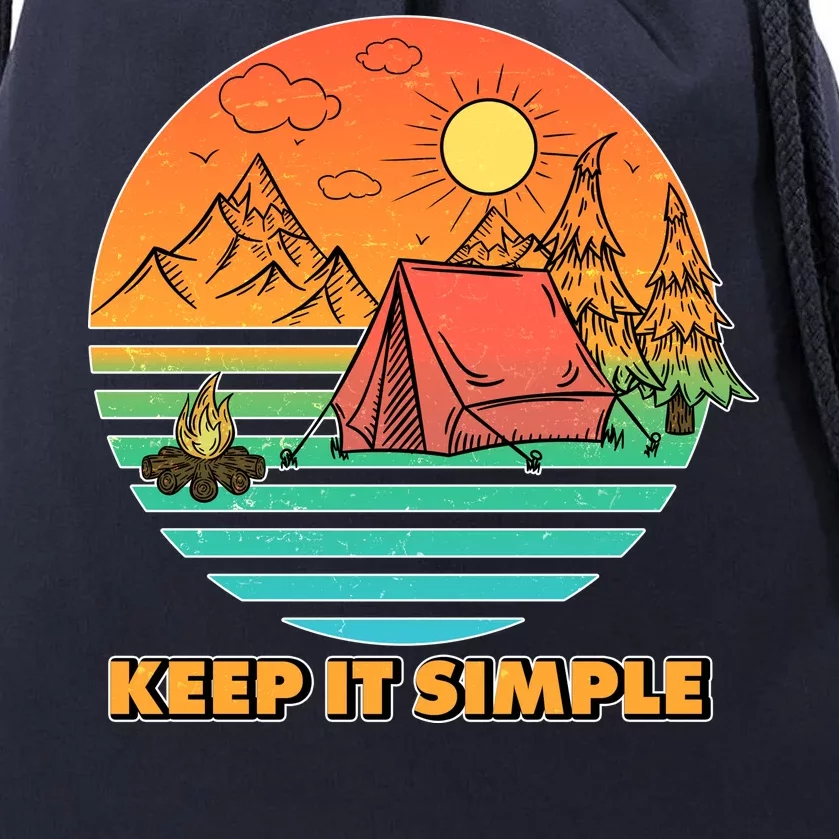 Camping Keep It Simple Drawstring Bag