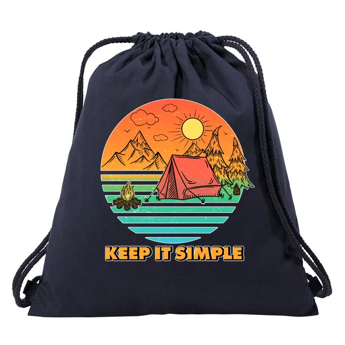 Camping Keep It Simple Drawstring Bag