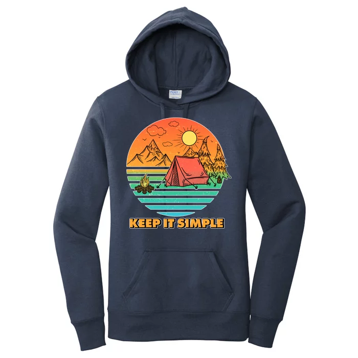 Camping Keep It Simple Women's Pullover Hoodie